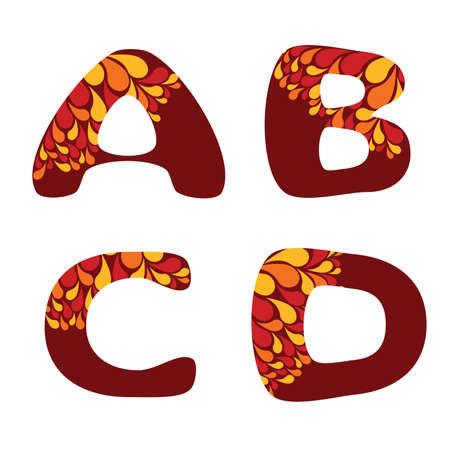 alphabet - part one - A, B, C, Dのイラスト素材