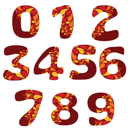 alphabet - part eight - numbersのイラスト素材