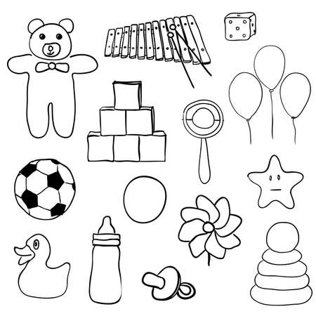 toys collectionのイラスト素材