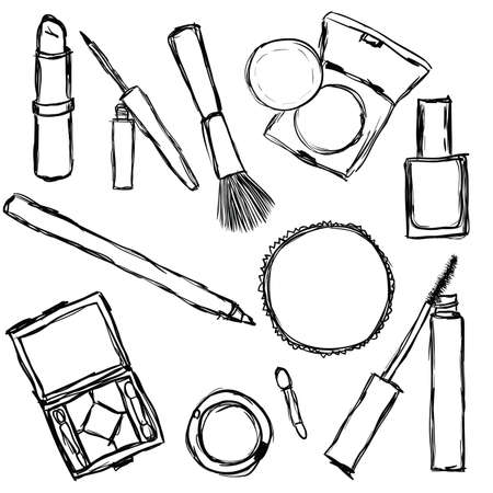 cosmetics collectionのイラスト素材