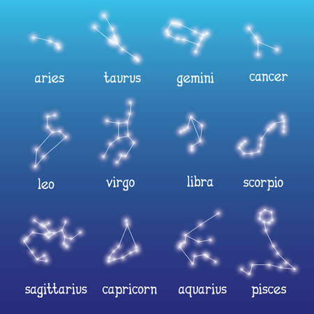 zodiac star set - eps10のイラスト素材