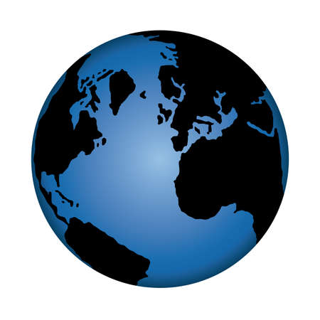 globe - blue and black colorsのイラスト素材
