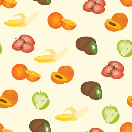 seamless fruits patternのイラスト素材