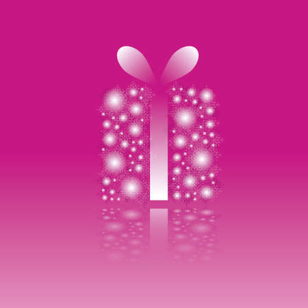 pink christmas giftのイラスト素材