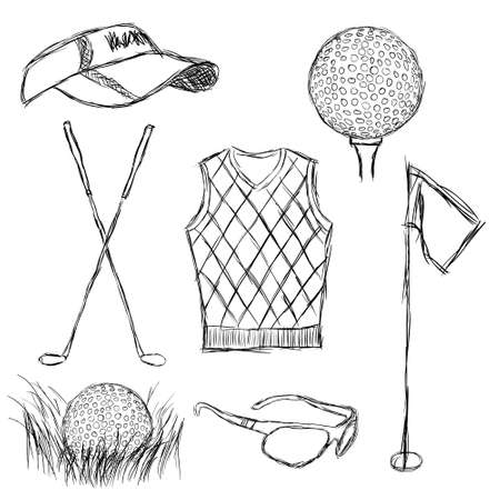 golf collectionのイラスト素材