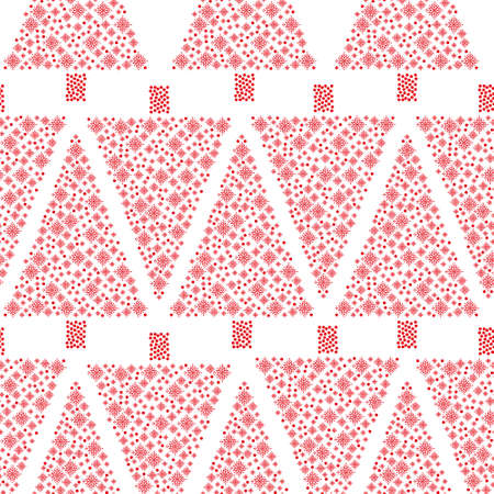 christmas tree patternのイラスト素材