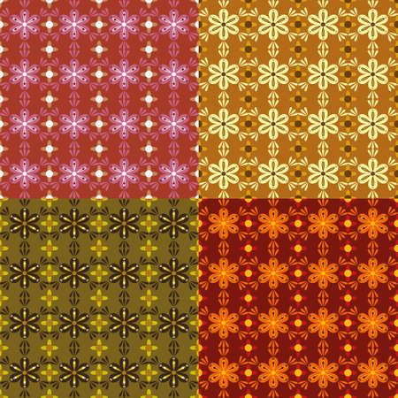four seamless abstract patternsのイラスト素材