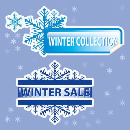 winter collection and winter saleのイラスト素材