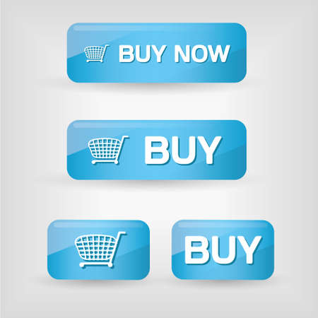 blue buy buttonsのイラスト素材