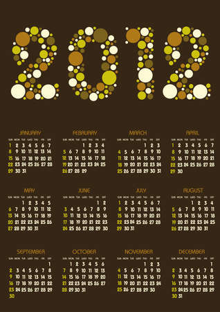 calendar 2012 yearのイラスト素材