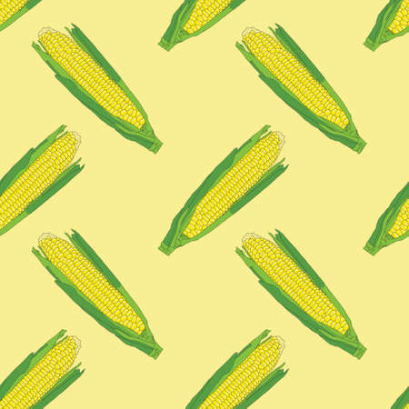 corn seamless patternのイラスト素材