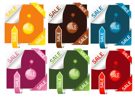 set of sale labelsのイラスト素材