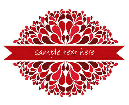 ted ribbon with decorationのイラスト素材