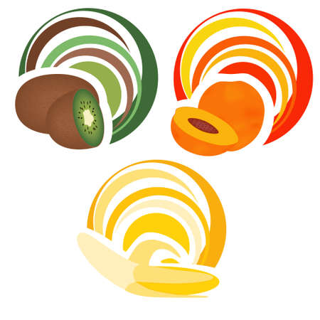 fruits with decorationのイラスト素材