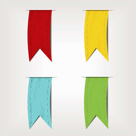 set of ribbonsのイラスト素材