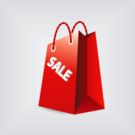 red shopping bagのイラスト素材