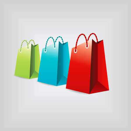 collection of shopping bagsのイラスト素材