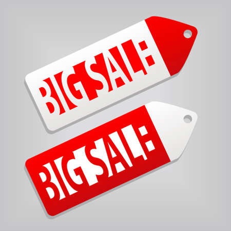 big sale tagsのイラスト素材