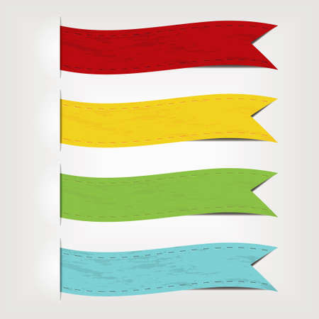 set of ribbonsのイラスト素材