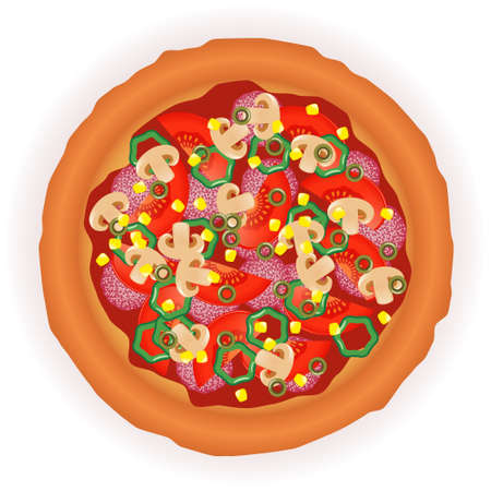 tasty pizzaのイラスト素材