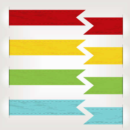 set of ribbonsのイラスト素材