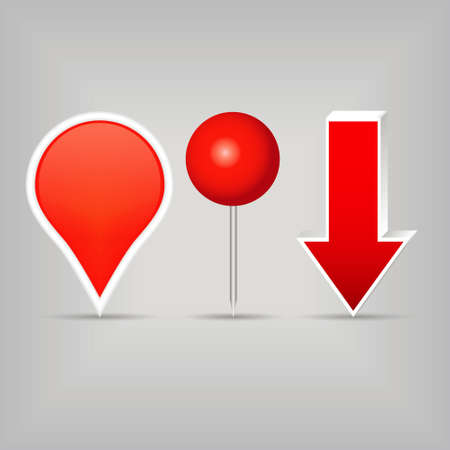 three red sign arrowsのイラスト素材