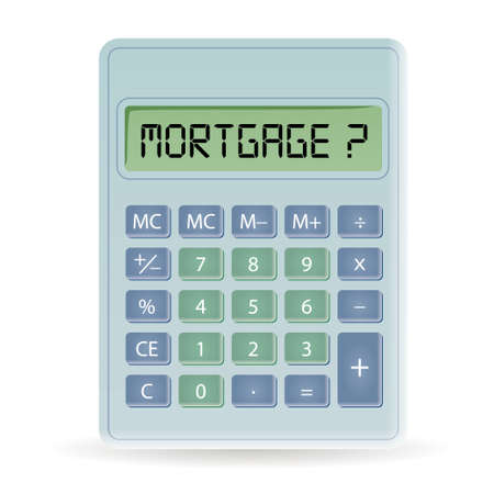 calculator with mortgage titleのイラスト素材