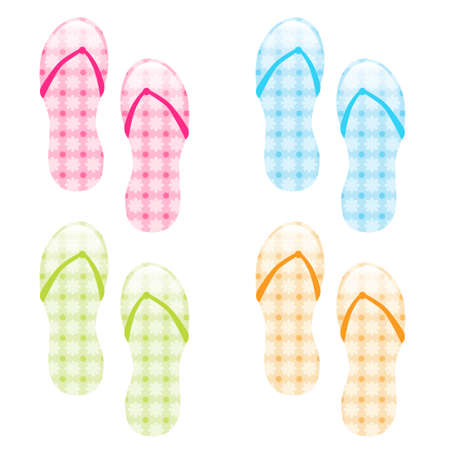 flip flop collectionのイラスト素材