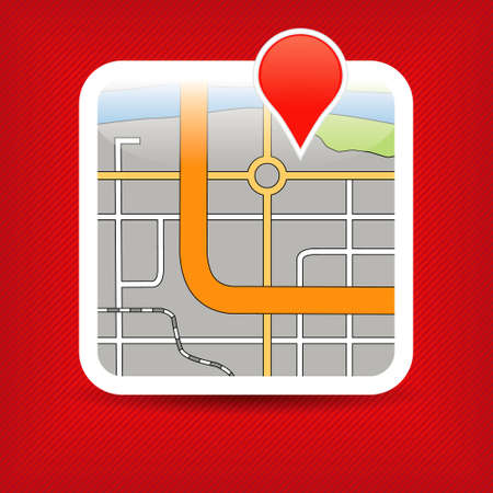 application map with signのイラスト素材