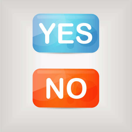 yes and no buttonsのイラスト素材