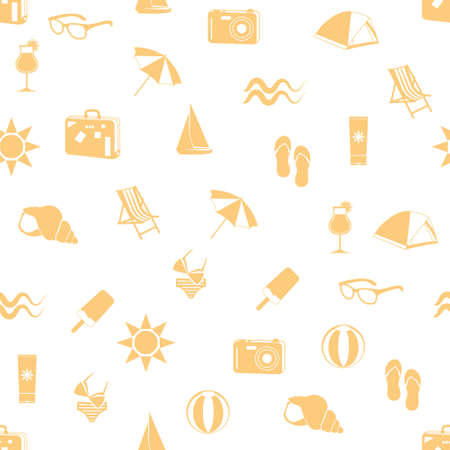 summer seamless patternのイラスト素材