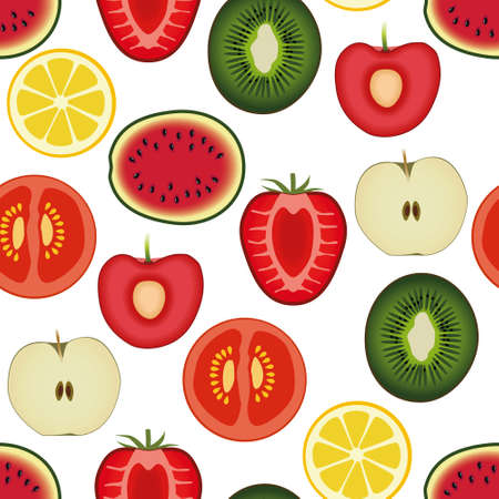fruit seamless patternのイラスト素材