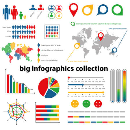 infographics collectionのイラスト素材