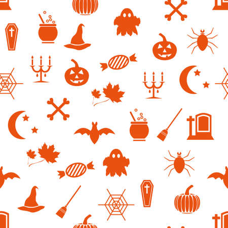 seamless halloween patternのイラスト素材