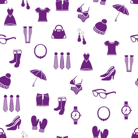 seamless fashion patternのイラスト素材