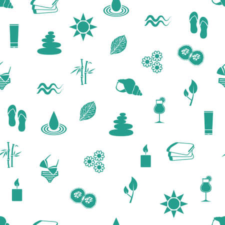 spa seamless patternのイラスト素材