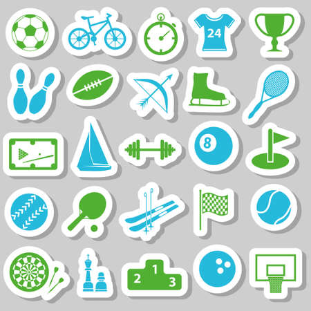 sport stickersのイラスト素材