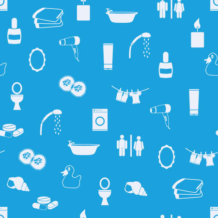 bathroom seamless patternのイラスト素材