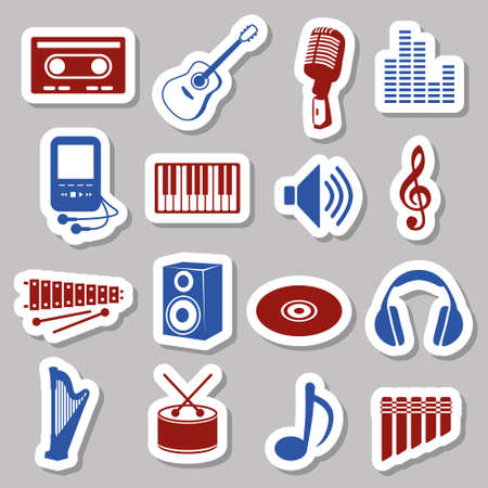 music stickersのイラスト素材
