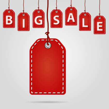 red sale labelsのイラスト素材