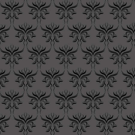 dark damask patternのイラスト素材