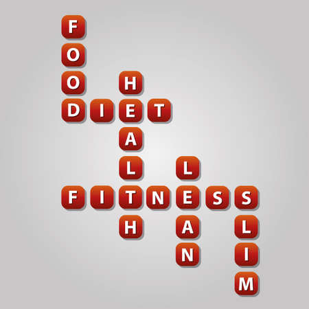 diet crosswordのイラスト素材