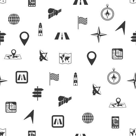 seamless navigation patternのイラスト素材