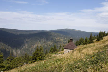 mountain nature with chapel