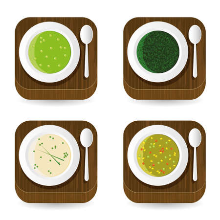 soup application iconsのイラスト素材