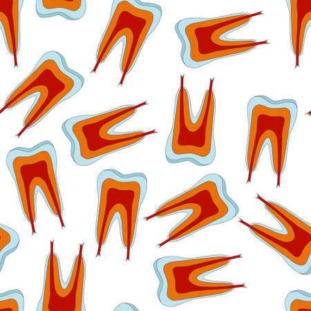 tooth seamless patternのイラスト素材