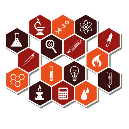 laboratory iconsのイラスト素材