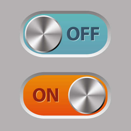 off and on buttonsのイラスト素材
