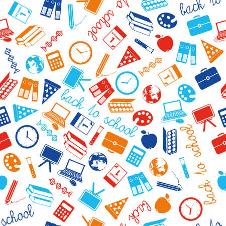 back to school seamless patternのイラスト素材