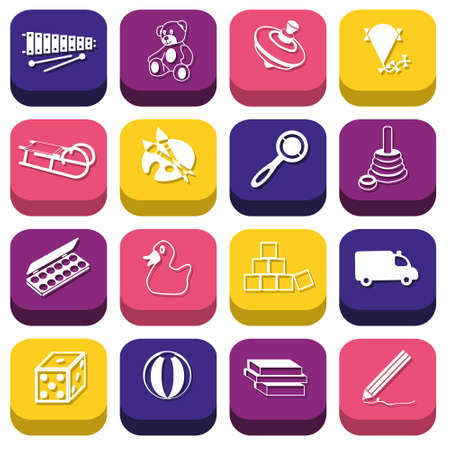 toys iconsのイラスト素材